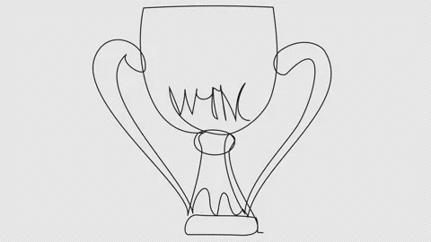 Goblet one line Stock Footage 156525785