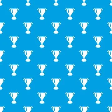 Goblet pattern vector seamless blue Stock Illustration
