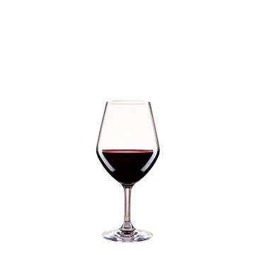 Goblet of red wine on a white background. Stock Photos
