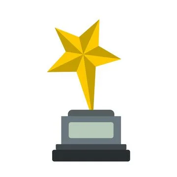Goblet star flat icon Stock Illustration