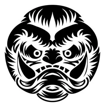 Goblin Demon or Orc Mask Illustration Stock Illustration