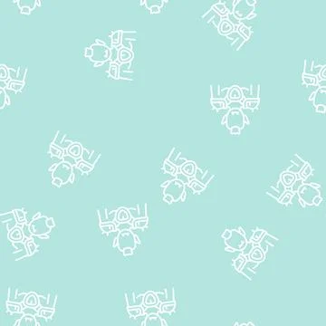 Goblin fairy tale line seamless pattern Stock Illustration