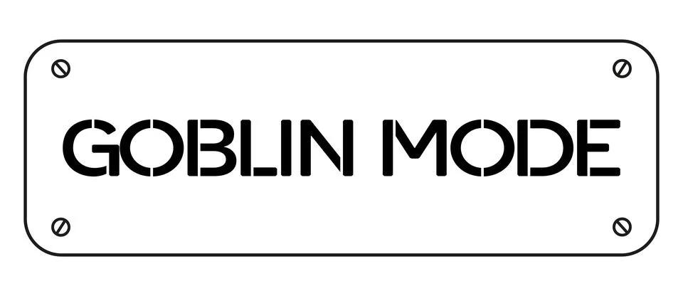 Goblin Mode Vector Sign Flat Illustration Stock Illustration