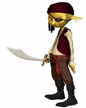 Goblin Pirate Illustrazione stock