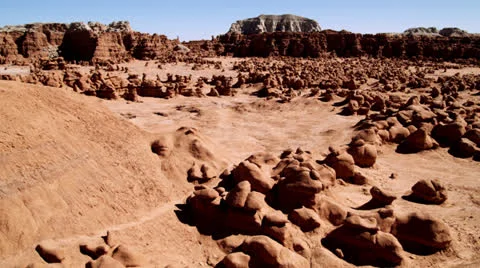 Goblin Valley ws elevated lock off Stock Footage 26077359