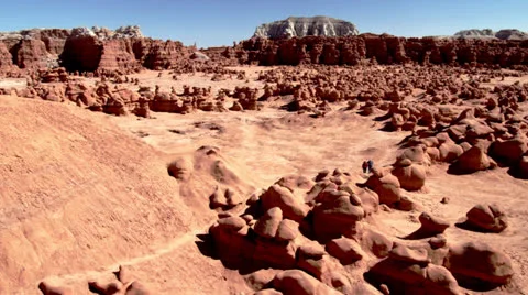 Goblin Valley ws elevated pan Video stock 26078801