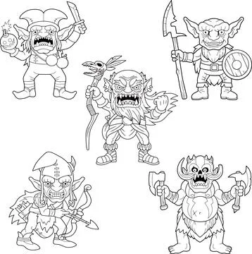 Goblins and orcs vector images se Stock Illustration