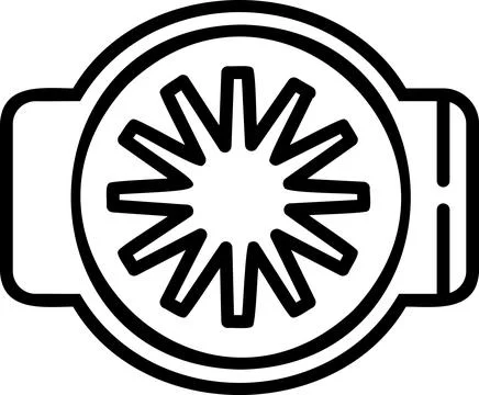 Gobo Pattern Mask Plate Line Icon Stock Illustration
