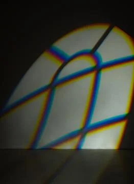 Gobo window light pattern on wall Foto stock