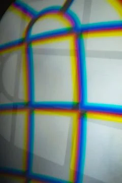 Gobo window light pattern on wall Foto stock