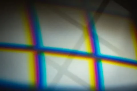 Gobo window light pattern on wall 스톡 사진