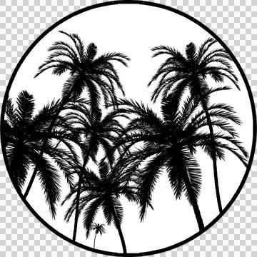Gobos seven Palm Trees Stock-Illustration