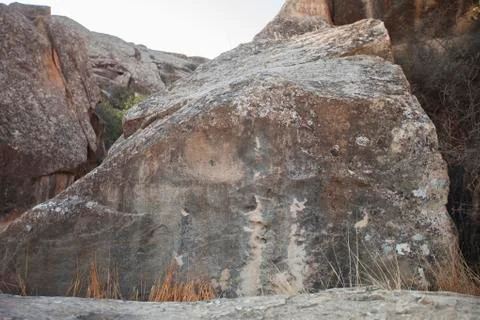 Gobustan Historical Petrographs Stock Photos