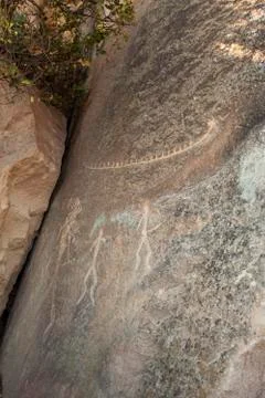Gobustan Historical Petrographs Stock Photos