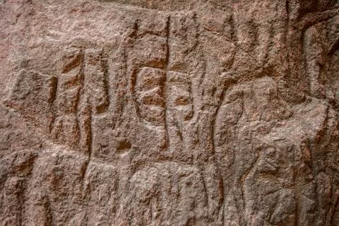 Gobustan Historical Petrographs Stock Photos