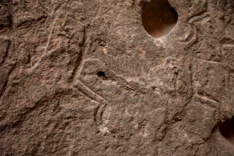 Gobustan Historical Petrographs Stock Photos