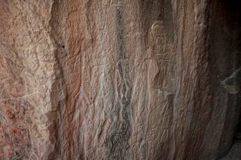 Gobustan Historical Petrographs Stock Photos