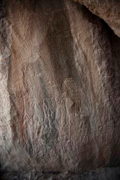 Gobustan Historical Petrographs Stock Photos