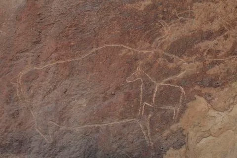 Gobustan Historical Petrographs Stock Photos