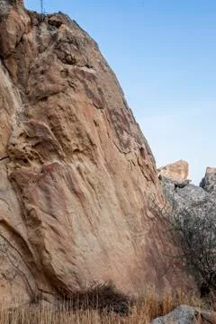 Gobustan Historical Petrographs Stock Photos