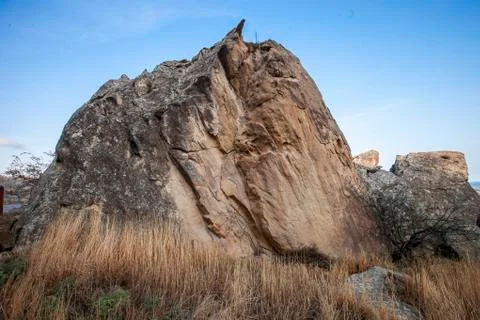 Gobustan Historical Petrographs Stock Photos