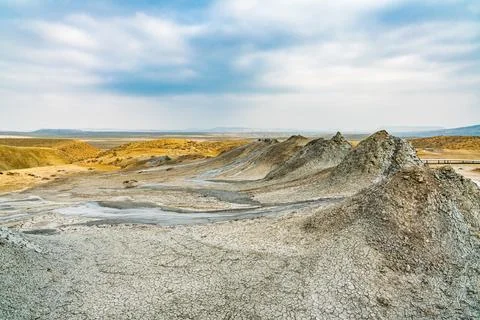 Gobustan volcano landscape Stock Photos