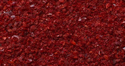 Gochugaru, Korean chili pepper seedless flakes, food background texture. 스톡 동영상 331663254