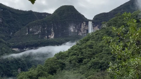 Gocta Falls -  Waterfall in Peru Stock Footage 245804830