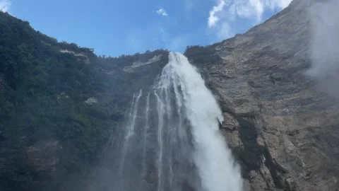 Gocta Falls -  Waterfall in Peru Stock Footage 245806493