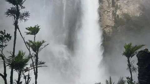 Gocta Falls -  Waterfall in Peru Stock Footage 245808092