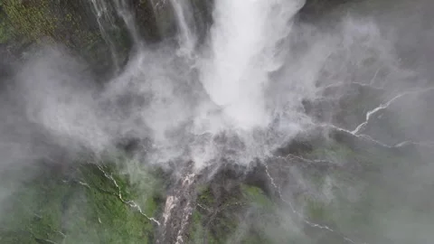 Gocta Waterfall, Dramatic Scenery 4k UHD Aerial Stock-Footage 335784734