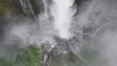 Gocta Waterfall, Dramatic Scenery 4k UHD Aerial Stock-Footage 335784735