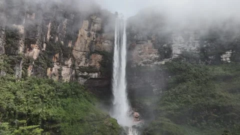 Gocta Waterfall, Dramatic Scenery 4k UHD Aerial Stock-Footage 335784891