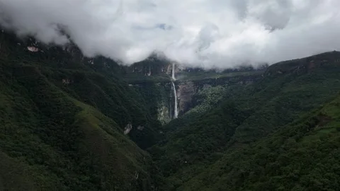 Gocta Waterfall, Dramatic Scenery 4k UHD Aerial Stock-Footage 335784925