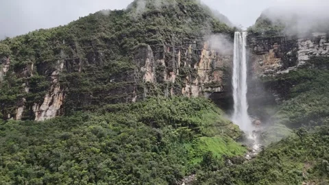 Gocta Waterfall, Dramatic Scenery 4k UHD Aerial Stock-Footage 335784987