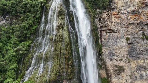 Gocta Waterfall, Dramatic Scenery 4k UHD Aerial Stock-Footage 335785110