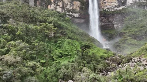 Gocta Waterfall, Dramatic Scenery 4k UHD Aerial Stock-Footage 335785123