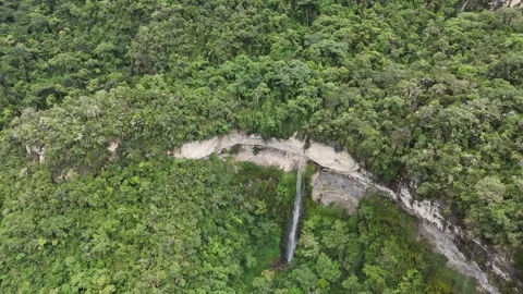Gocta Waterfall, Dramatic Scenery 4k UHD Aerial Stock-Footage 335785350