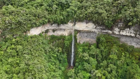 Gocta Waterfall, Dramatic Scenery 4k UHD Aerial Stock-Footage 335785382