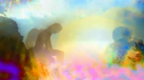 God and Heavenly Angel - Spirituality, Meditation Stock Footage