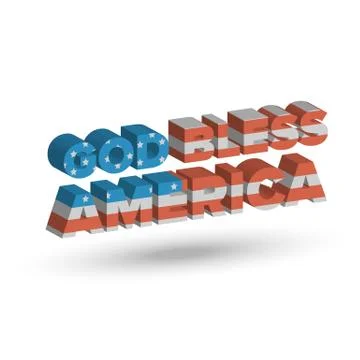 God Bless America Stock Illustration