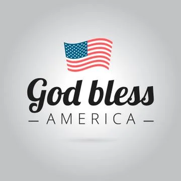 God Bless America Stock Illustration