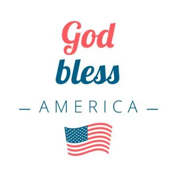 God Bless America Stock Illustration