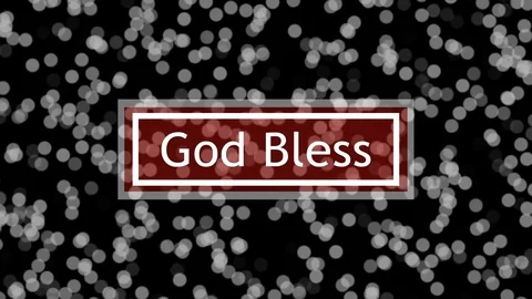 God Bless Text And Blinking Lights Stock Footage 71281668