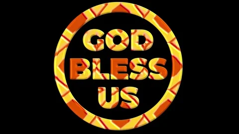 God Bless Us: A Digital Graphic Design 库存影片 312042409
