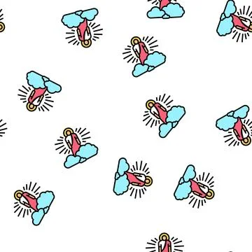 God christianity vector seamless pattern Illustrazione stock