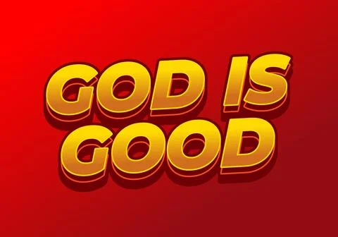 God is good. Bold 3D text design with warm gradient background イラスト素材