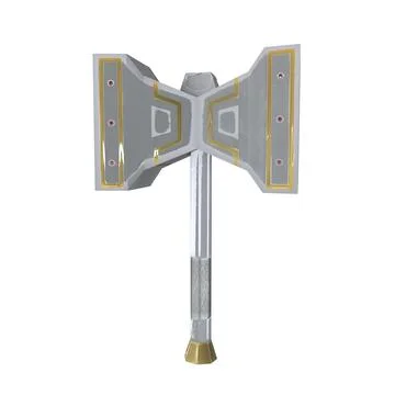 God Hammer isolated on white background Stock Illustration