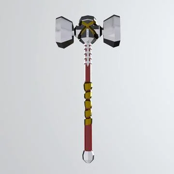 God Hammer isolated on white background Stock Illustration