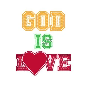 God is Love Stock Illustration